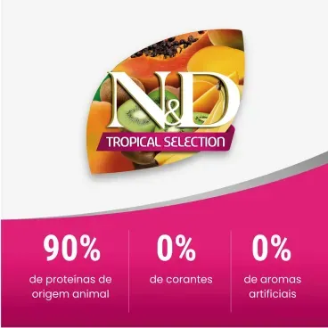Racao N-D Tropical Selection Caes Adultos Medium e Maxi Frango com 90- proteina